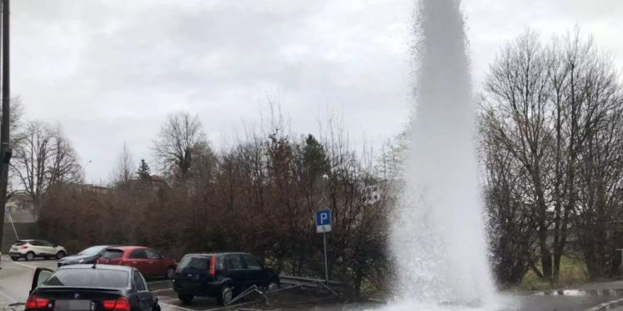 Ein Automobilist beschädigte am Montag in Düdingen einen Hydranten. Elf Gebäude waren in der Folge während vier Stunden ohne Wasserversorgung.