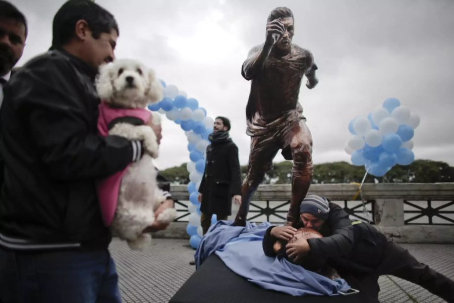 Die Messi-Statue am «Paseo de la gloria» in der argentinischen Hauptstadt Buenos Aires.