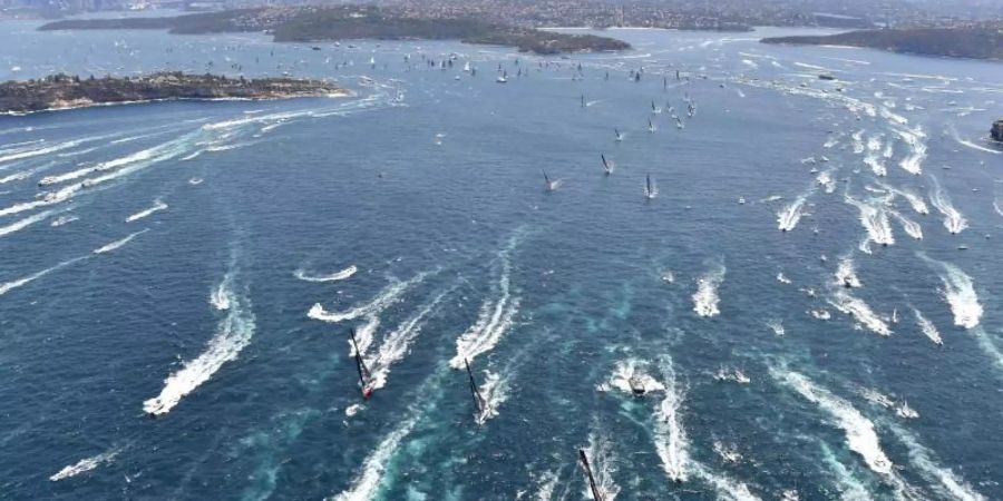 157 Segelboote nahmen in Sydney die Sydney-Hobart-Regatta in Angriff. Foto: Dean Lewins/AAP/dpa