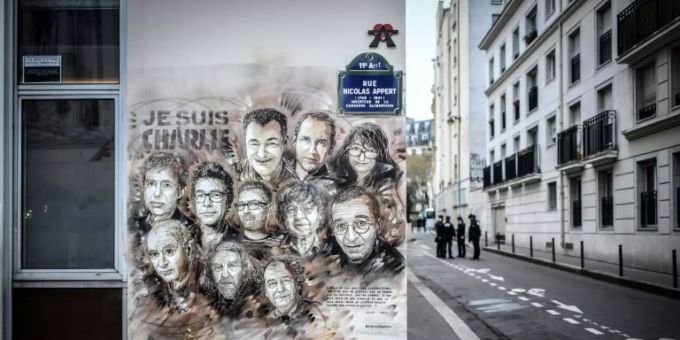 «Ich bin Charlie»: Eine Wandmalerei zum Gedenken an die Opfer «Ich bin Charlie»: Eine Wandmalerei zum Gedenken an die Opfer