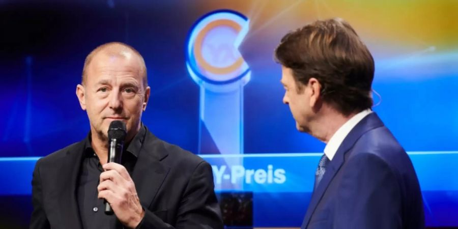 Ferch (l.) mit ZDF-Moderator Cerne