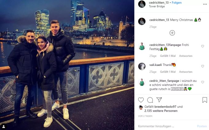 Cedric Itten geniesst die Zeit mit seiner Freundin in London. FC Chelsea