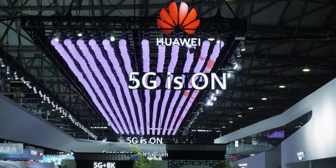 Ein Huawei 5G-Stand auf dem Mobile World Congress (MWC) 2019 in Shanghai 2019.