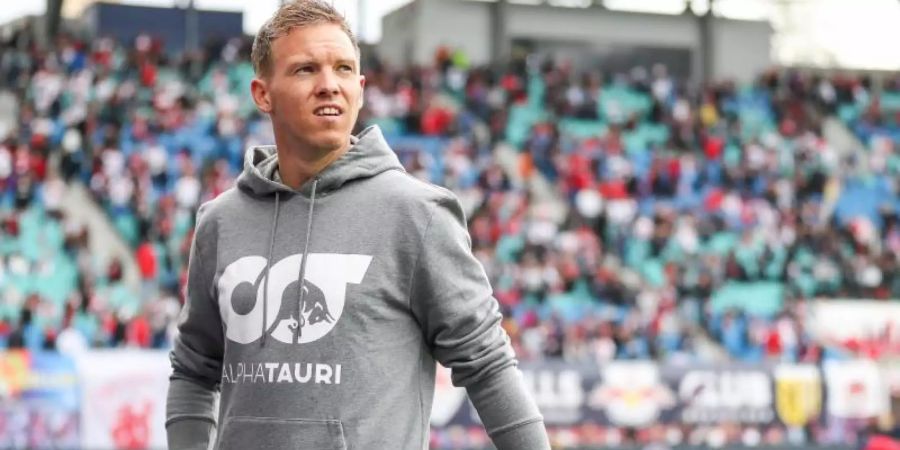 Trainer Julian Nagelsmann war nach dem 1:1 ordentlich angefressen. Foto: Jan Woitas/dpa-Zentralbild/dpa