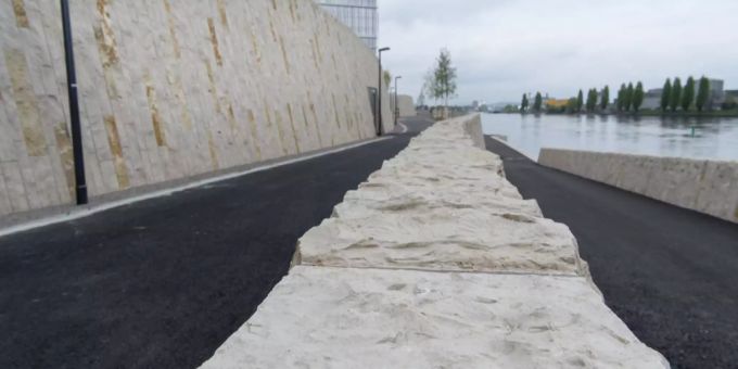 Ein Abschnitt des Rheinuferwegs in Basel. rheinuferweg