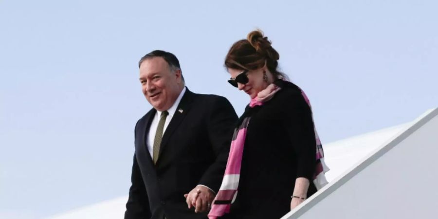 US-Aussenminister Mike Pompeo bei der Ankunft in Prag