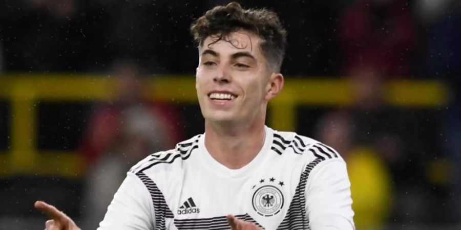 Wird auf jedem Fall in der Startelf der B-Formation stehen: Kai Havertz. Foto: Bernd Thissen/dpa