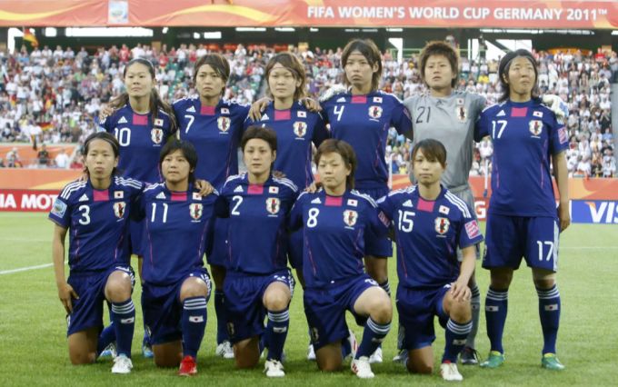 Yuki Nagasato (oben rechts) gilt in der japanischen Nationalmannschaft als zweitbeste Torschützin. Yuki Nagasato