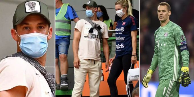 Cap und Maske - Manuel Neuer besucht mit neuer Freundin Handball-Spiel
