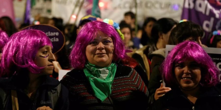 Demonstranten in Buenos Aires