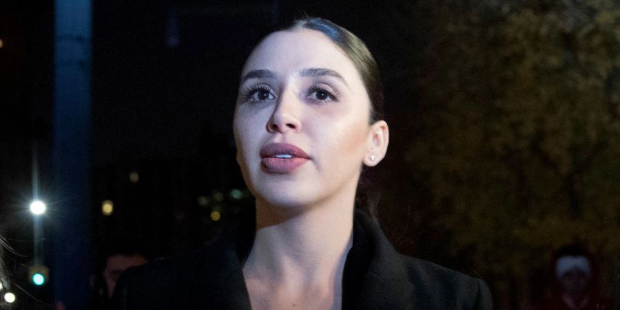 Emma Coronel, die Frau von Joaquin «El Chapo» Guzman, verlässt das Bundesgericht in Brooklyn nach dem Prozessauftakt gegen ihren Mann (2018).