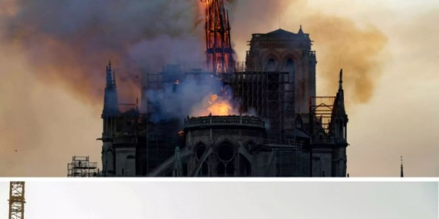 Notre-Dame vor einem Jahr und heute