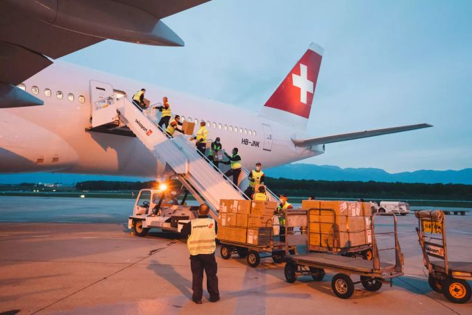 Gestern Abend um 19.45 Uhr landete die Maschine der Swiss in Genf. Swiss Coronavirus Genf