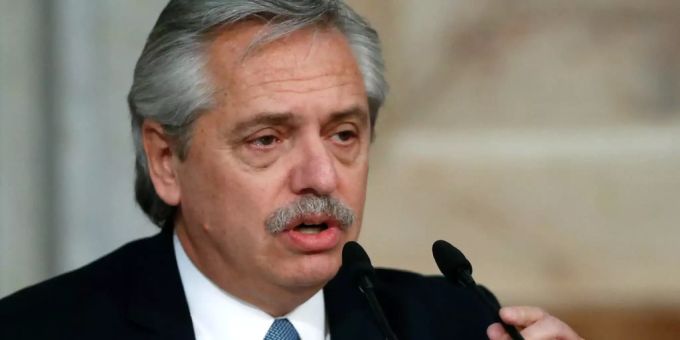 Der argentinische Präsident Alberto Fernandez. alberto fernandez