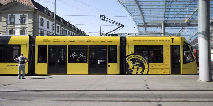 Das Meistertram von YB. YB FC Basel