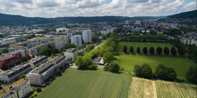Wettingen aus der Vogelperspektive. Wettingen aus der Vogelperspektive.