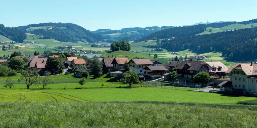 Blick auf Konolfingen-Dorf.