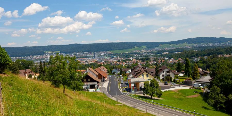 Aussicht über Bergdietikon und Dietikon.