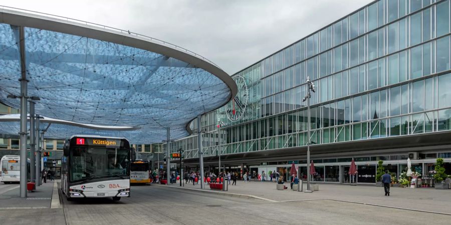 Der Hauptbahnhof in Aarau.