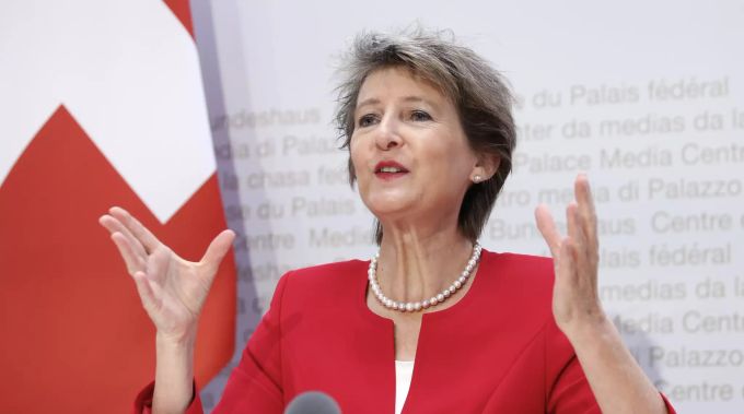 Bundespräsidentin Simonetta Sommaruga am 27. Mai in Bern: Da zeigte sie sich noch offen für eine weitere Unterstützung der Selbstständigen. (KEYSTONE/Peter Klaunzer) Simonetta Sommaruga Coronavirus Selbstständige