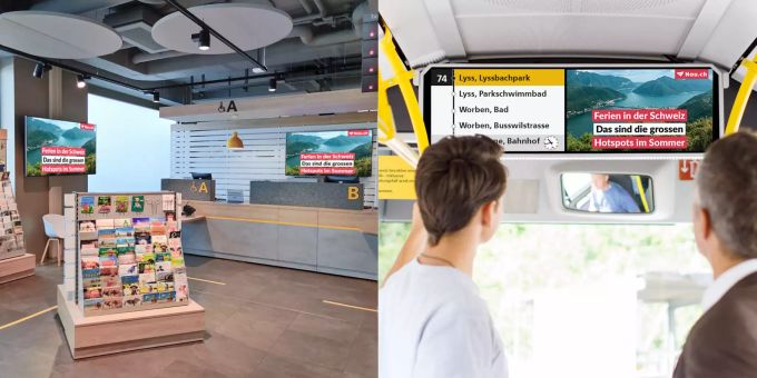 Nau.ch wird Content-Lieferantin für die Screens in den Postfilialen Screens Nau.ch