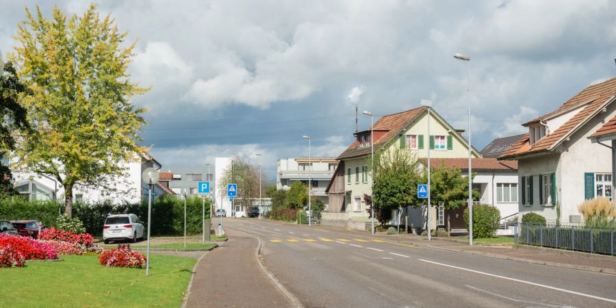 Die Hauptstrasse in der Gemeinde Möhlin AG.