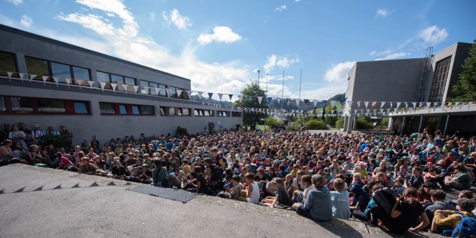 Pfadi-Treffen in Unterkulm. Kinder beim Pfadi-Treffen