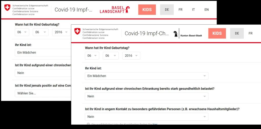 Basel-Stadt Baselland Impf-Check Kinder