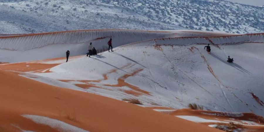 Kurze Rutschpartie in der Sahara.