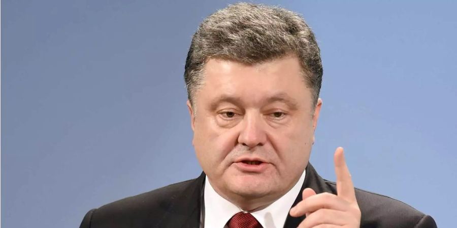 Der ukrainische Präsident Petro Poroschenko bei einer Konferenz.