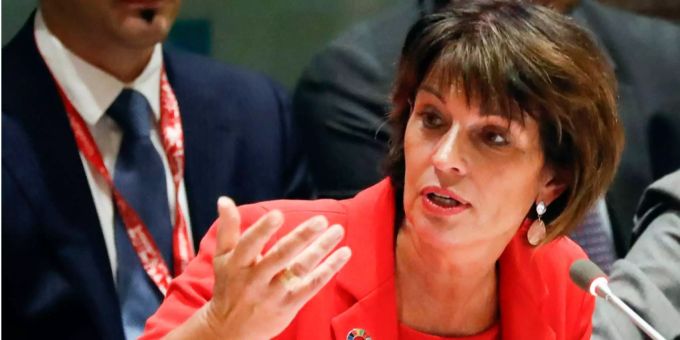 Alt Bundesrätin Doris Leuthard bei einer Tagung in New York. Leuthard
