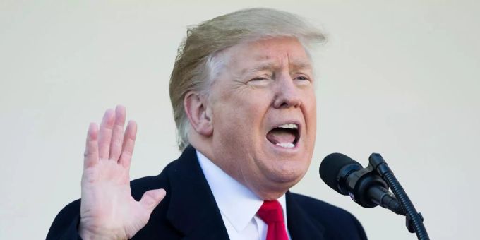 Donald Trump zweifelt an einer Einigung im Streit um die Mauer. Donald Trump, US-Präsident, spricht.