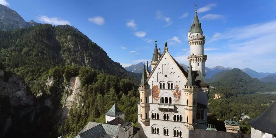 Blick auf das Schloss Neuschwanstein.