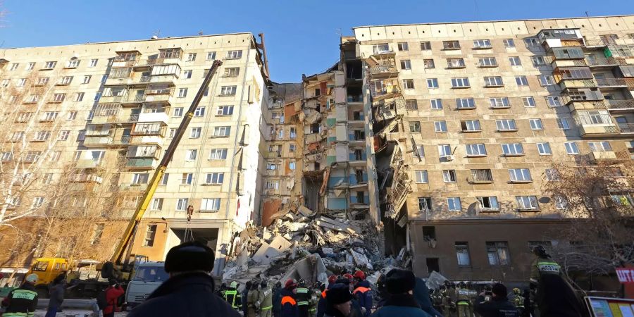 Gasexplosion in russischem Wohnhaus