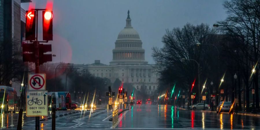 Blick auf das Kapitol in Washington USA.