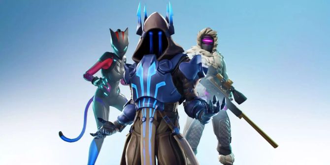 Fortnite: Der Eiskönig und andere Charaktere vor blauem Hintergrund.