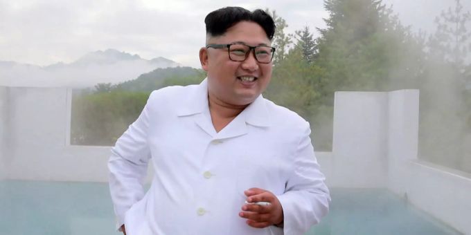 Kim Jong Un besuchte die Baustelle dreimal. Kim Jong Un, Machthaber Nordkorea.