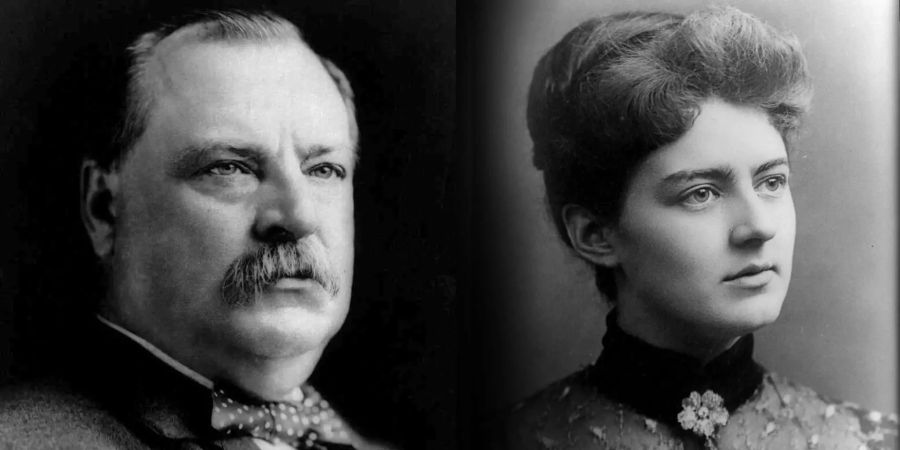 Grover Cleveland heiratete im Weissen Haus die 21-jährige Francis Folsom.