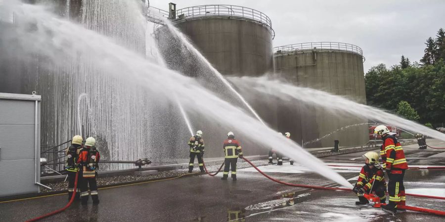Feuerwehrübung der Berufsfeuerwehr Bern