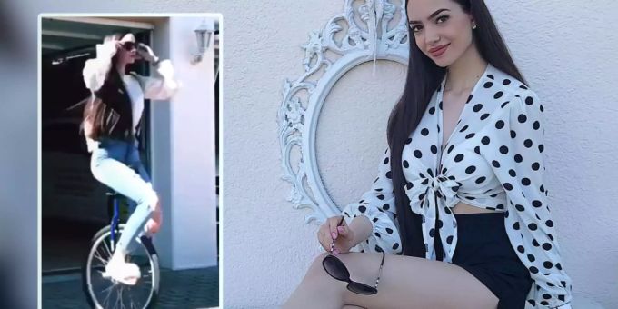 Ungeahntes Talent - Miss Schweiz fährt mit Einrad zum Beck