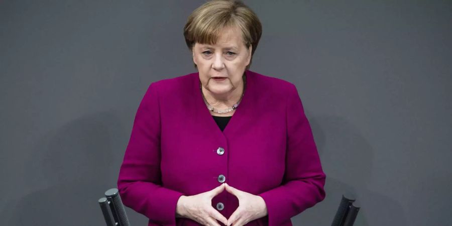 Angela Merkel bei ihrer ersten Regierungserklärung ihrer vierten Amtszeit.