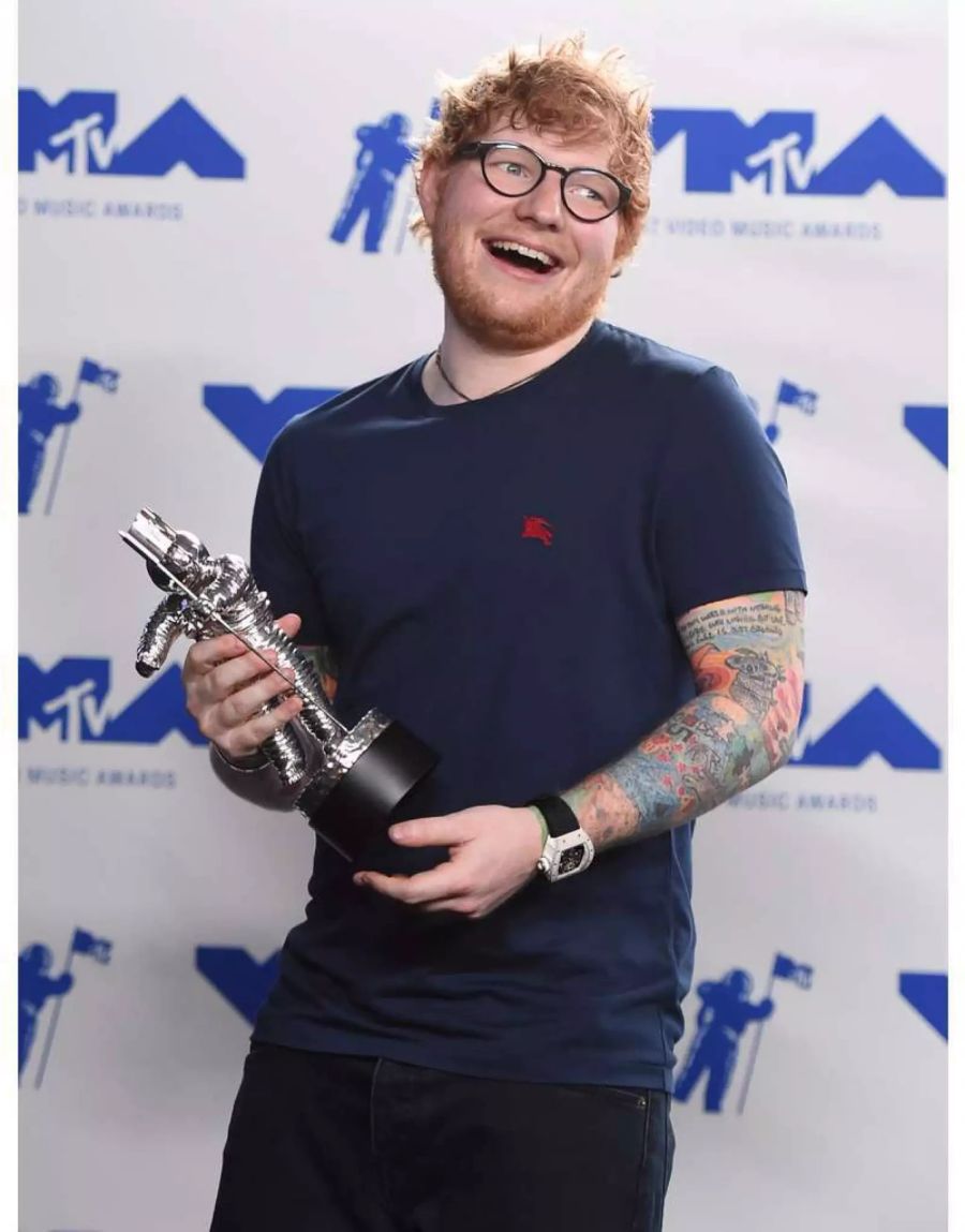 Räumt die Preise ab: Ed Sheeran im August bei den MTV Video Music Awards.