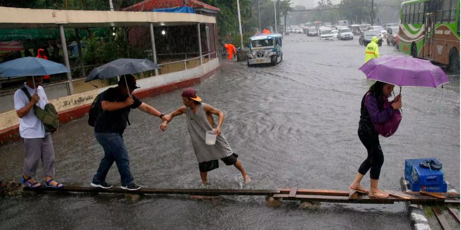 Im Juli 2012 überflutete der Taifun «Nesat» die Philippinen.