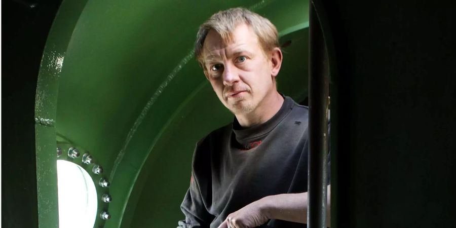 Der Däne Peter Madsen steht in seinem U-Boot «Nautilus».