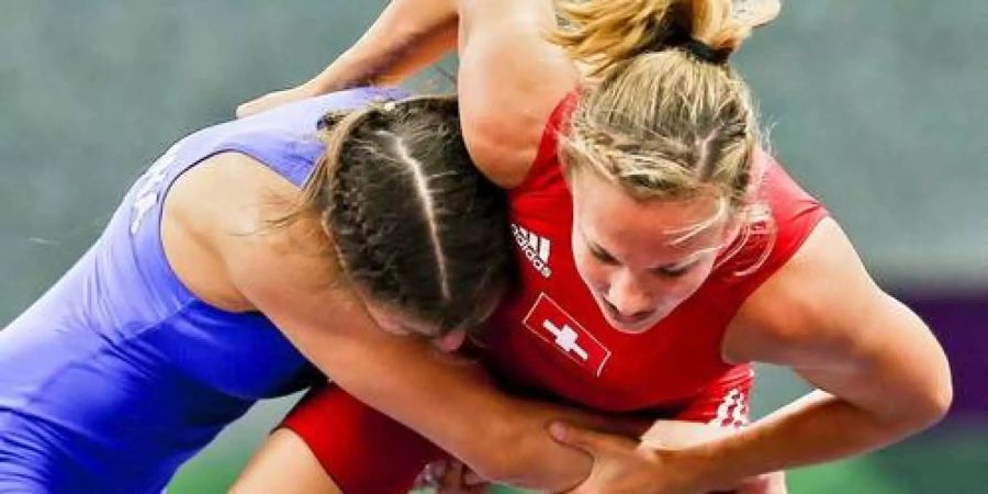 Zu aktiven Zeiten: Nadine Pietschmann in Aktion bei einem ihrer unzähligen Kämpfe im Nationaltrikot der Schweiz.