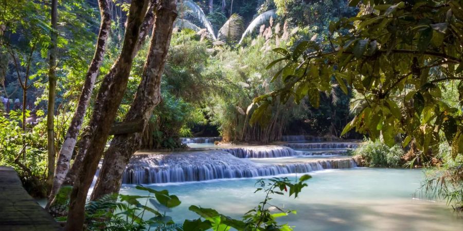 Die Kuang Si-Wasserfälle bei Luang Prabang, Bild: Pixabay