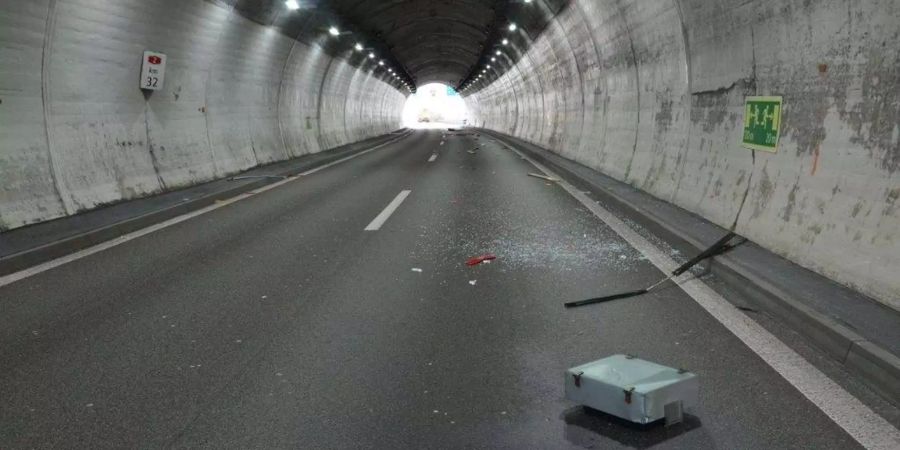 Der Oberburgtunnel nach dem Unfall.