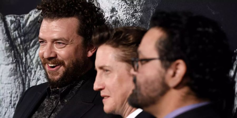 Danny McBride, David Gordon Green und Jeff Fradley (v.l.) bei der Premiere von «Halloween».