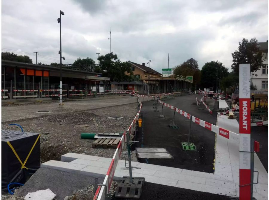 Baustelle an Bahnhof - zvg Gemeinde Flawil