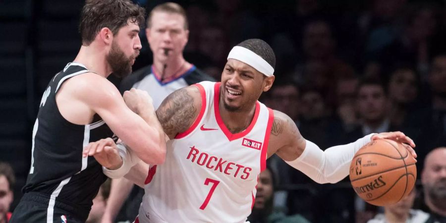 Carmelo Anthony (7) von Houston hat den Verein bereits wieder verlassen.